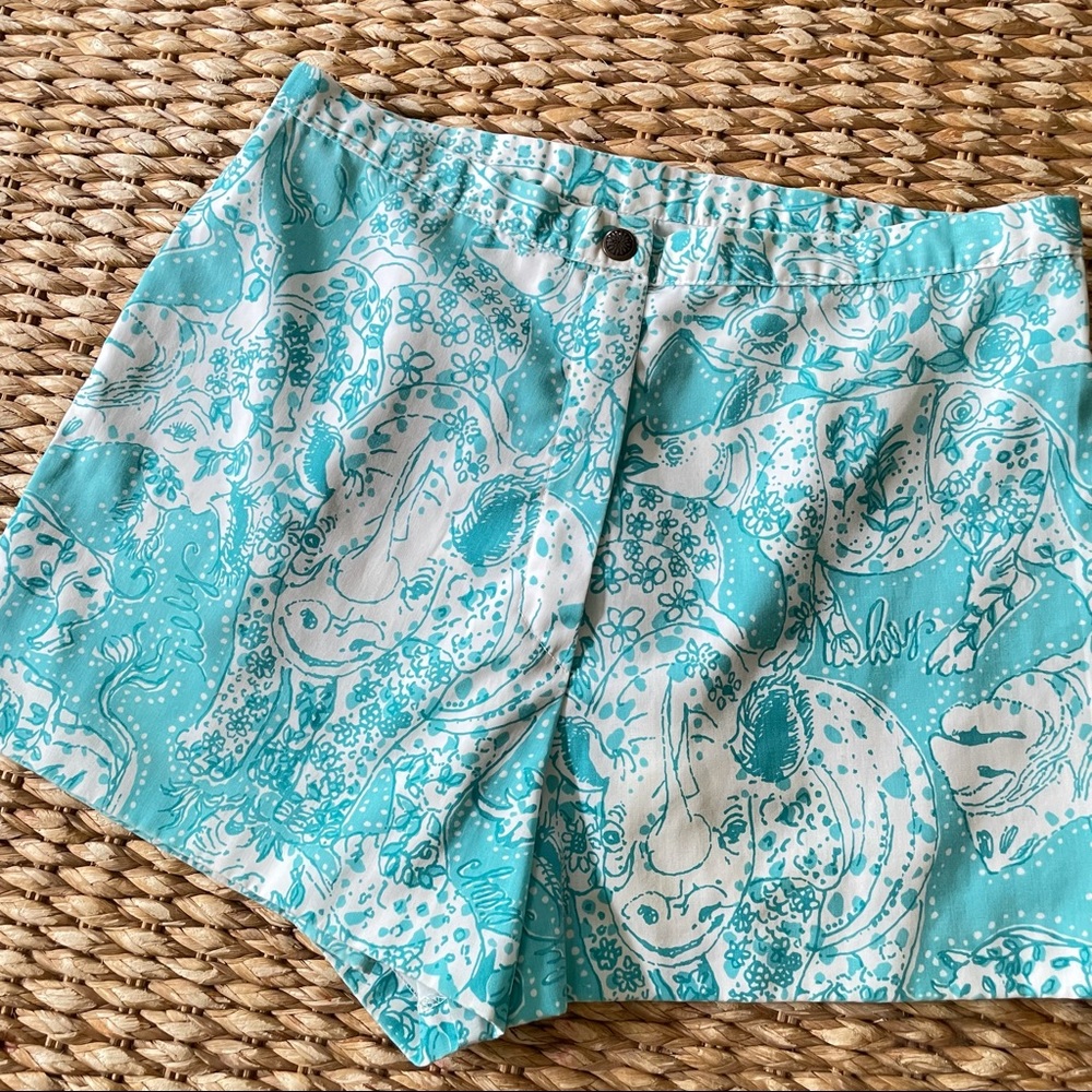 Lilly Pulitzer *Vintage* High-Waisted Shorts Rhino Print